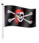 FLAGMASTER® Vlajkový stožár vč. pirátské vlajky, 650 cm