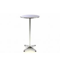 Barový stůl 115 cm kulatý - stříbrný