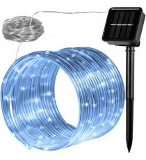 Solární světelná hadice - 100 LED, studeně bílá