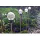 Zahradní LED solární lampa Garth skleněné koule se změnou barvy