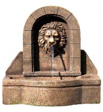 Zahradní kašna - fontána lví hlava 50 x 54 x 29 cm