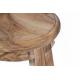 Stolička DIVERO kulatá z masivního SUAR dřeva