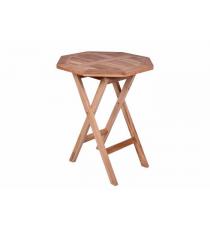 DIVERO zahradní stolek z týkového dřeva, Ø 60cm