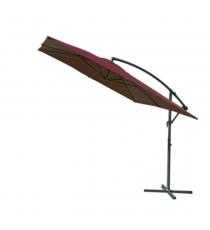 Čtvercový slunečník kovový - bordó 270 x 270 cm