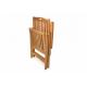DIVERO skládací židle z týkového dřeva, 2 kusy