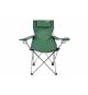 DIVERO Skládací kempingová židle s polštářkem, zelená