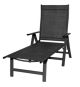 Polohovatelné lehátko LONDON, černá + antracit