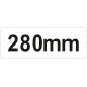 Motyčka hranatá s násadou 280 mm chrom