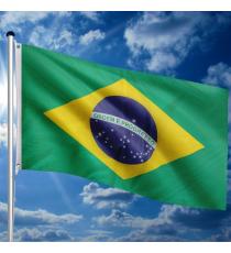 Vlajkový stožár vč. vlajky Brazílie, 650 cm