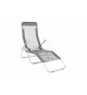 Polohovatelné zahradní lehátko, šedá