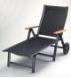 Zahradní polohovací lehátko ASS COMFORT, antracit/černé