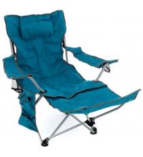 Kempingová židle s odnímatelnou podnožkou, modrá