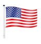 FLAGMASTER® Vlajkový stožár vč. vlajky USA, 650 cm