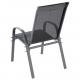 GARTHEN zahradní stohovatelné židle, černá/tm.šedá, 6 ks
