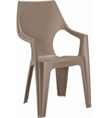 Plastová židle Dante, cappuccino,  57 x 89 x 57 cm