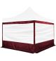 INSTENT PRO Boční stěna s oknem pro stany 3 x 3 m, červená
