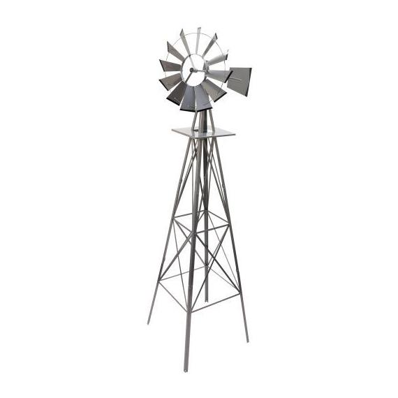 Větrný mlýn stříbřitě šedá - 245 cm