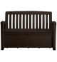 Zahradní lavice s úložným prostorem PATIO, hnědá