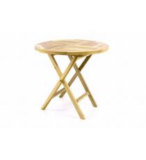 DIVERO zahradní stůl z teakového dřeva - 80 cm