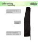 STILISTA Obal na 350 cm slunečník, černý