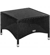 STILISTA Odkládací stolek, polyratan, 58 x 58 x 42 cm, černý