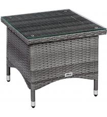 STILISTA Odkládací stolek 50 x 50 cm, polyratan, šedý