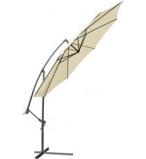 MIADOMODO Sklopný slunečník s kličkou, 300 cm, béžový