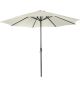 MIADOMODO Slunečník s kličkou 250 cm, krémový