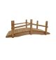 Dřevěný zahradní můstek s nátěrem, 71 x 32 x 27 cm