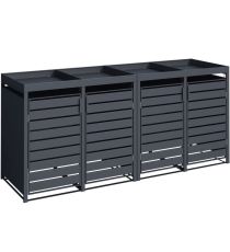 STILISTA skříň na 4 popelnice, 264 x 124 x 80 cm, antracit