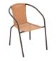 GARTHEN Bistro židle s výpletem, světle hnědá, stohovatelná